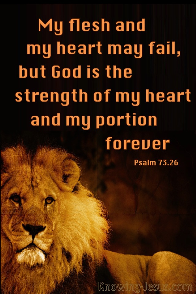 Psalm 73:26 God Is The Strength Of My Heart (black)